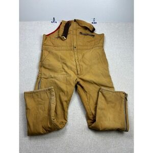 Key Imperial Aristocrat Insulated Bib Overalls Brown Duck Canvas Mens Large